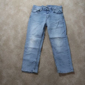 Old Navy Loose Straight leg Jeans Men's 36x30 Blue denim Baggy distressed - Picture 1 of 11