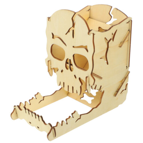 Wooden Skull Dice Tower for Board Game RPG