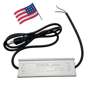 Fuente de Alimentación 60W-400W AC110V a DC12V LED Controlador Transformador Adaptador Impermeable Foto 1 de 4