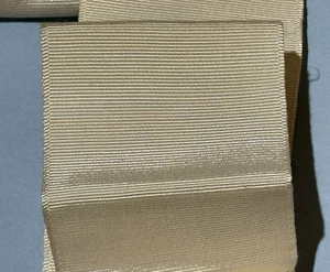 Vintage Rayon Cotton Ivory White Wide Grosgrain Ribbon Trim 34" x 2 1/4" Bridal - Picture 1 of 5