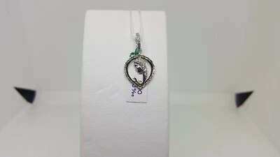 CIONDOLO MEDAGLIA MADONNA CON ZIRCONI IN ORO BIANCO E GIALLO 18K 1,4 GR. (4400) - Immagine 1 di 4