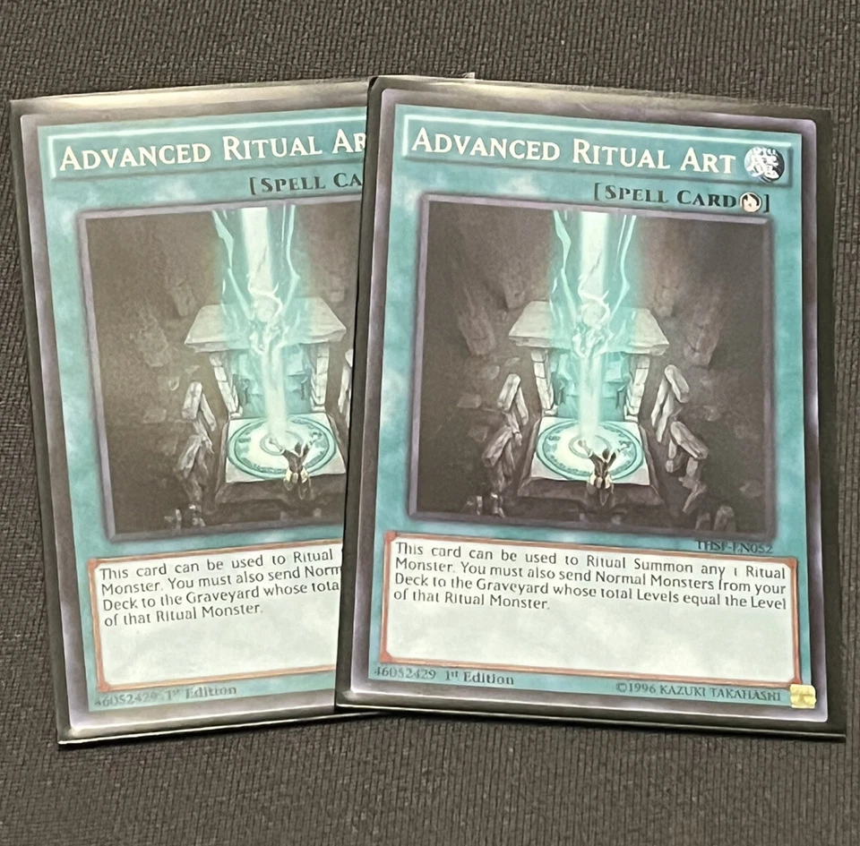 Yu-Gi-Oh! 2x Advanced Ritual Art THSF-EN052 1st Edition Super Rare NM - Image 1 of 1