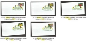 US 5228-5232 Protect Bestäuber (5er Set) DCP FDC 2017 - Bild 1 von 1