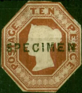 Spécimen marron GB 1848 10d SGS7s bon inutilisé C.T.S - Photo 1/1