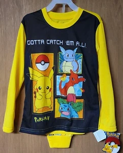 Pokemon Gotta Catch’em All Pajamas 2 pc Set Boys Sizes XS (4/5) & S (6) - NWT - Picture 1 of 4