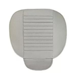 NEW Breathable PU Leather Front Bottom Grey Car Seat Cushion - Single - Picture 1 of 5