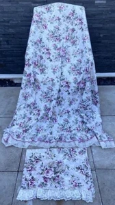 Beautiful Floral And Frills Double Bedding With 1 Pillow Case - Picture 1 of 6