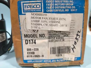 Fasco D174 4.4 Frame Ventilated Shaded Pole Motor 1/10HP 1500rpm 115V - Picture 1 of 7
