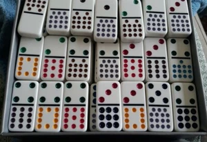 REPLACEMENT DOMINOES CARDINAL DOUBLE 15, SINGLE BONE SALE, READ DESCRIPTION - Picture 1 of 6