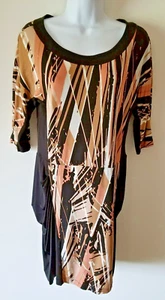 BCBG MAX AZRIA Black and Tan Baby-Doll Dress Size M - Picture 1 of 4