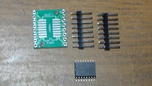 DS1338C-33 (SOP16), Adapterplatine und zwei Stiftleisten - Bild 1 von 1