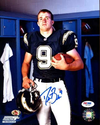 Drew Brees Signed Photo 8x10 autograph PSA DNA with Signing Event Ticket - Image 1 of 2