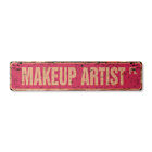 Makeup Artist Vintage Street Sign Fashion Trends Colors Palette Brushes