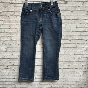 Wonder Nation Toddler Girls Size 4 Dark Wash Straight Leg Jeans - Picture 1 of 9