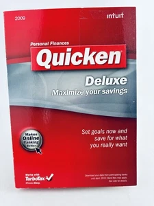 Quicken Deluxe 2009 Intuit Windows PC Software Windows XP /VISTA - Afbeelding 1 van 7