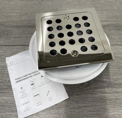 Drenaje de ducha cuadrado Signature Hardware SH608PN Menlo - Níquel pulido *LEER* Foto 1 de 4