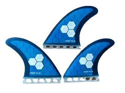 CARDIFF FIN COMPANY Cardiff Fin Co M5 Médium Tri Fin Set Fiberglass Blue Fits FUT