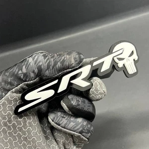 SRT White Punisher Emblems – SRT Side Fender Badges (Set of 2) for SRT Emblem - Bild 1 von 9