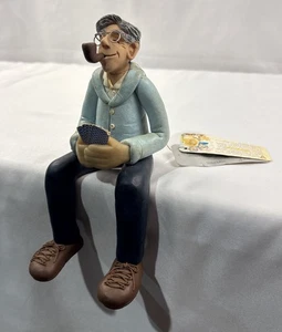 Shelf Sitters Grandpa Card Player Figurine, Limited Edition by D. Manning, VTG. - Picture 1 of 10