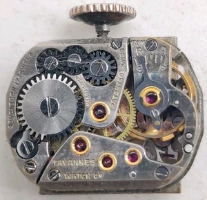 Vintage Cyma Tavannes Cal. 434 17 jewel watch movement Running  - Picture 1 of 6