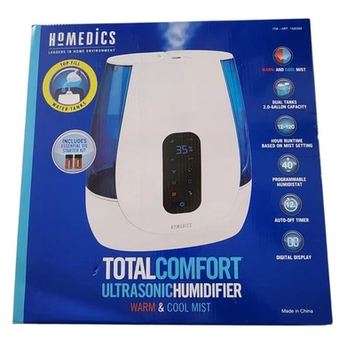 HoMedics TotalComfort Ultrasonic Humidifier Warm Cool Mist New Dual Tank 1320355 - Image 1 of 4