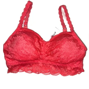 NWT Cosabella Evereve Always Say Ever Padded Lace Bralette in Coral SMALL - Picture 1 of 4