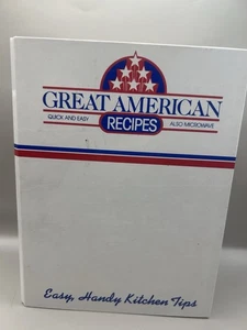 Great American Recipes Easy Recipes Quick And Easy Also Microwave 2 Ring Binder - Picture 1 of 8
