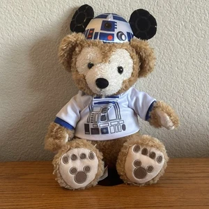 Disney Parks Duffy Bear Plush Star Wars R2D2 Shirt Hat 15” Toy - Picture 1 of 5