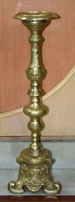 23'' Inches Long Brass Foldable Candle Holder Heavy Base Lamp Stand Decor EK275  - Image 1 of 4