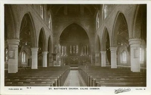 ECHTFOTO-POSTKARTE ST. MATTHEW'S CHURCH, EALING COMMON, MIDDLESEX VON WAKEFIELDS - Bild 1 von 2