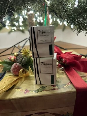 Brand New Rigaud Cypres Bougie D'Ambiance Parfumee, 2 Small Candles In Packaging - Image 1 of 4