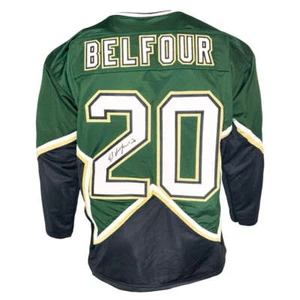 Ed Belfour Signed Dallas Green Hockey Jersey (JSA) - Picture 1 of 3