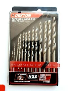 13-TEILIGES HSS BOHRER SET 2 MM BIS 8 MM IDEAL METALL HOLZ KUNSTSTOFF SCHNELLBOHRER - Bild 1 von 2