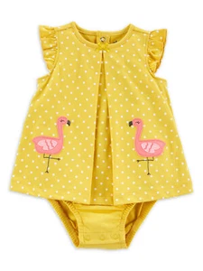 Child of Mine Baby Girls Flamingos One Piece Size 24 Months - Picture 1 of 3