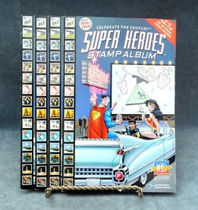 4x 3D DC COMICS SUPER HEROES STAMP ALBUM BOOK VI 1950 TO 1059 W/2 GLASSES - USPS - Picture 1 of 2