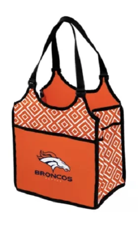 Denver Broncos Quatrefoil Tandem Cooler Tote NFL LICENSED Cover