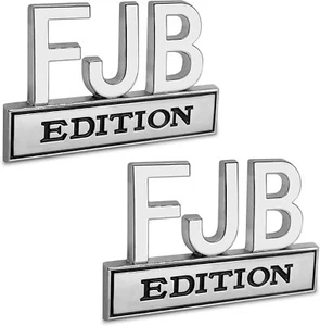 2pcs FJB Edition Emblems, I Did That Biden Stickers with Emblem Adhesive Chrome - Picture 1 of 7
