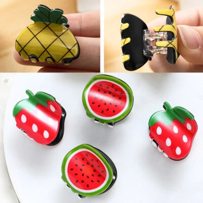 Cute Fruit Pineapple Watermelon Strawberry Mini Hair Claws Hair Clip Barrettes @ - Image 1 of 4