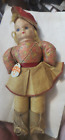 Vintage 1920s Trixy Toy Co Cloth Leather 13" Doll