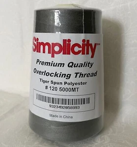 GREY Simplicity Overlocker / Sewing Thread 5000m, 100% Spun Polyester - Imagen 1 de 2