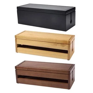 Power Cord Management Box, 14.8x5.6x4.8 , Wooden Case, Power Cord Organizer for - Picture 1 of 22