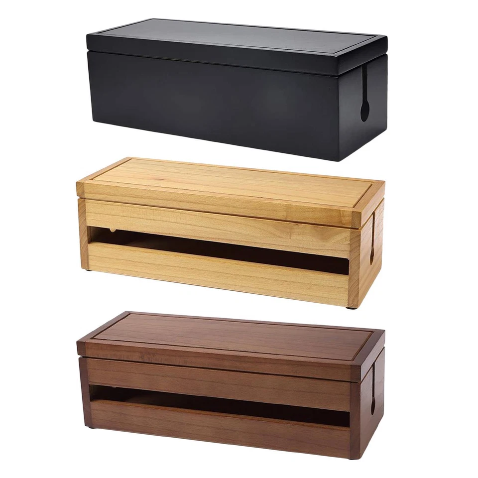 Power Cord Management Box, 14.8x5.6x4.8 , Wooden Case, Power Cord Organizer for - Image 1 of 1