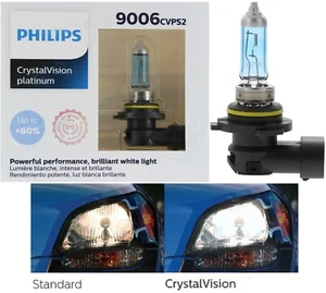 Philips Crystal Vision Platinum 9006 51W Two Bulbs Fog Light Upgrade Replace EO - Picture 1 of 12
