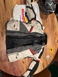 Mens Frank Thomas Legacy motorcycle jacket size large grey, red & black - Picture 1 of 5