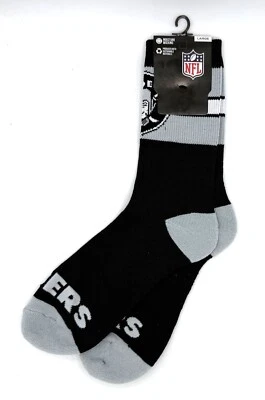 AKM LAS VEGAS RAIDERS NFL MEN'S TEAM COLOR CREW SOCKS LARGE (8-13) FREE SHIP