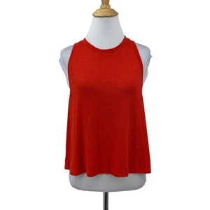 Wilfred Free Split Hem Muscle Tank Womens M Medium Racerback High Neck Crop Top - Picture 1 of 12
