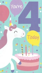 You're 4 Today Card - Picture 1 of 1