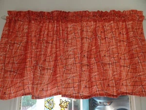 Retro 50's Coral Swizzle Sticks, Handmade Window VALANCE 42" x 16" - Picture 1 of 4