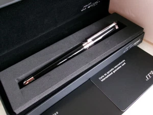 S.T. Penna stilografica Dupont Liberte lacca nera e palladio pennino 14K M - Foto 1 di 14