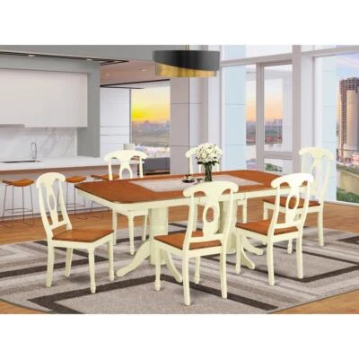 7  Pc  Dining  room  set  for  6-Dining  Table  with  Leaf  and  6  Dining ... - Image 1 of 4